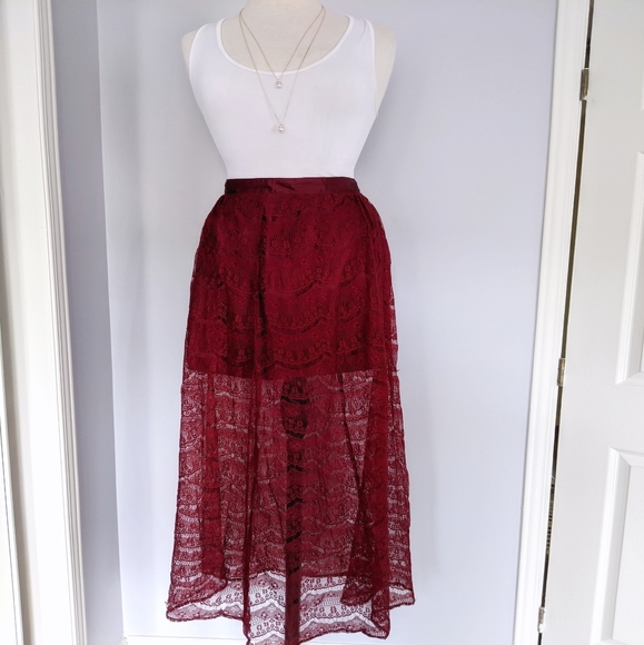 Forever 21 Dresses & Skirts - ✨HOST PICK✨ - BOUTIQUE XXI - Merlot Maxi skirt